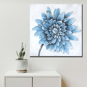 블루 그림 인테리어 액자 캔버스 거실 유화 꽃 돈들어오는 선물